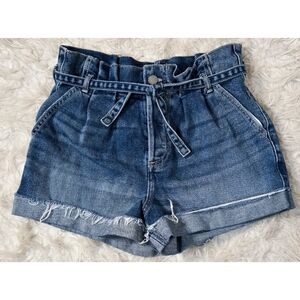 Hollister Ultra High Rise Mom Shorts 3" Inseam Denim Paperbag Retro 90s